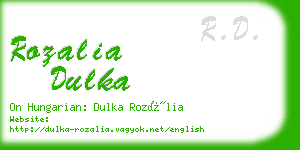 rozalia dulka business card